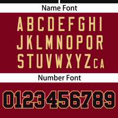 Custom Black Crimson Color Block Personalized Skull Pattern Authentic Baseball Jersey