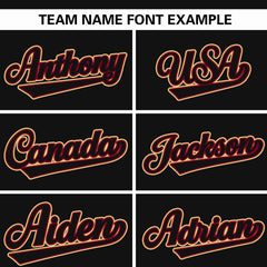 Custom Black Crimson Color Block Personalized Skull Pattern Authentic Baseball Jersey