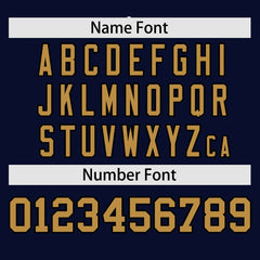 Custom Navy Old Gold Personalized Gradient Side Design Authentic Baseball Jersey