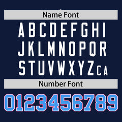 Custom Navy Powder Blue Gradient Fashion Design Authentic Baseball Jersey
