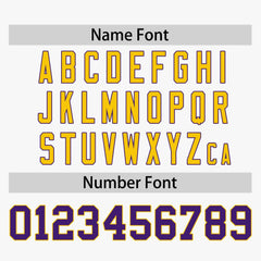 Custom White Purple-Gold Personalized Raglan Sleeves Authentic Baseball Jersey