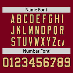 Custom Crimson Khaki-Black Personalized Raglan Sleeves Authentic Baseball Jersey