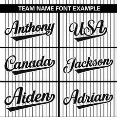 Custom White Black Stripe Fashion Authentic Two-Button Baseball Jersey