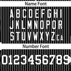 Custom Black White Stripe Fashion Authentic Two-Button Baseball Jersey