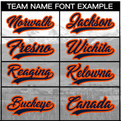 Custom White Navy-Orange Denver City Connect Baseball Jersey