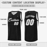 Custom Black White Classic Tops Basketball Jersey