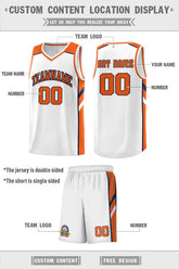 Custom White Orange-Navy Classic Sets Sports Uniform Basketball Jersey
