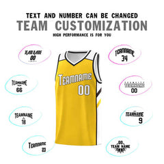 Custom Yellow White-Black Classic Sets Sports Uniform Basketball Jersey