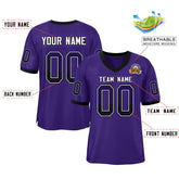 Custom Purple White-Black Drift Fashion Mesh Authentic Football Jersey