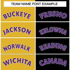 Custom Black Yellow-Purple Split Fashion Tops Basketball Jersey