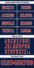 Custom Navy Red Insert Color Design Mesh Authentic Football Jersey