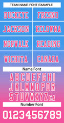 Custom Powder Blue Pink-White Gradient Fashion Personalized Team Football Jersey
