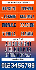 Custom Orange Royal-White Gradient Fashion Personalized Team Football Jersey