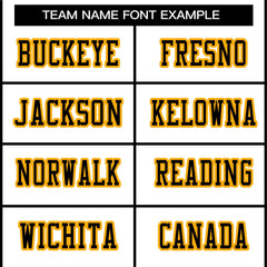 Custom White Black-Yellow Classic Style Authentic Football Jersey