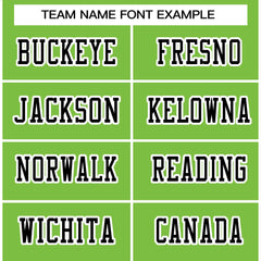 Custom Neon Green Black-White Classic Style Authentic Football Jersey