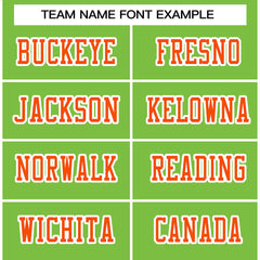 Custom Neon Green Orange-White Classic Style Authentic Football Jersey