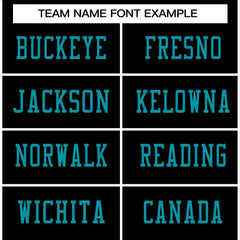 Custom Black Aqua-Black Classic Style Authentic Football Jersey