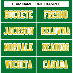 Custom Kelly Green Gold-White Classic Style Authentic Football Jersey