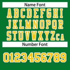 Custom Kelly Green Gold-White Classic Style Authentic Football Jersey