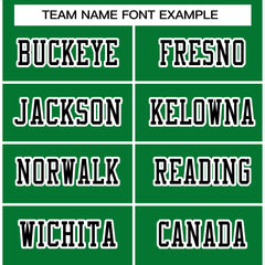 Custom Kelly Green Black-White Classic Style Authentic Football Jersey