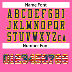 Custom Rose Pink Navy-Gold Classic Style Authentic Football Jersey