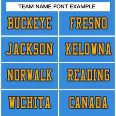 Custom Powder Blue Yellow-Navy Classic Style Authentic Football Jersey