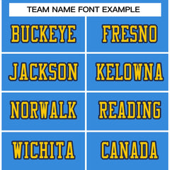 Custom Powder Blue Gold-Navy Classic Style Authentic Football Jersey