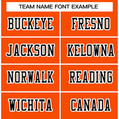 Custom Orange Black-White Classic Style Authentic Football Jersey