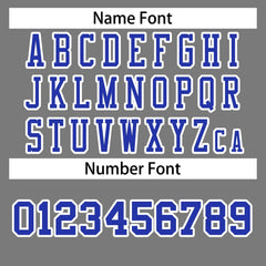 Custom Gray Royal-White Classic Style Authentic Football Jersey