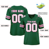 Custom Green White-Pink Classic Style Authentic Football Jersey