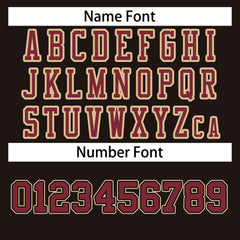 Custom Brown Crimson-Old Gold Classic Style Authentic Football Jersey