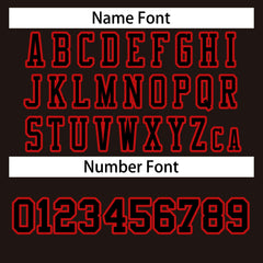 Custom Brown Black-Red Classic Style Authentic Football Jersey