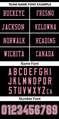 Custom Black Pink-White Classic Style Mesh Authentic Football Jersey