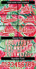 Custom Red Red-White Graffiti Pattern Authentic Watermelon Baseball Jersey