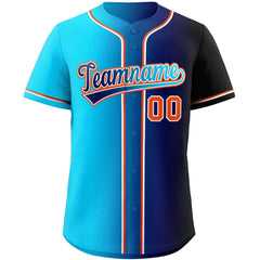 Custom Navy Jersey Gradient Fashion Authentic Baseball Jersey
