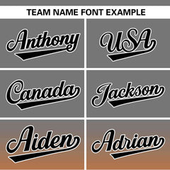 Custom Gray Orange-White Gradient Fashion Authentic Pullover Pinstripe Baseball Jersey