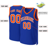 Custom Royal Orange-White Classic Tops Basketball Jersey