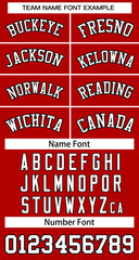 Custom Red White-Black Classic Tops Basketball Jersey