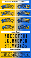 Custom Yellow Blue-Black Gradient Fashion Tops Basketball Jersey