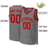 Custom Dark Gray Red Classic Tops Basketball Jersey