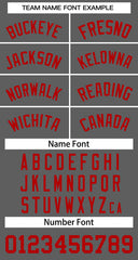 Custom Dark Gray Red Classic Tops Basketball Jersey