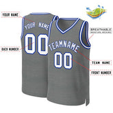 Custom Dark Gray White-Royal Classic Tops Basketball Jersey