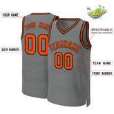Custom Dark Gray Orange-Black Classic Tops Basketball Jersey