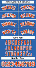 Custom Blue Orange-White Classic Tops Basketball Jersey