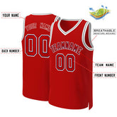 Custom Red Red-Navy Classic Tops Basketball Jersey
