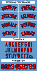 Custom Light Blue Red-Navy Classic Tops Basketball Jersey