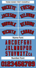 Custom Light Blue Red-Black Classic Tops Basketball Jersey