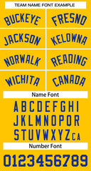 Custom Yellow Royal Classic Tops Basketball Jersey