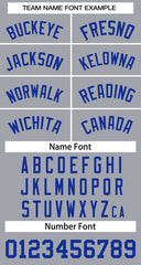 Custom Gray Royal Classic Tops Basketball Jersey