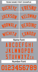 Custom Gray Orange Classic Tops Basketball Jersey